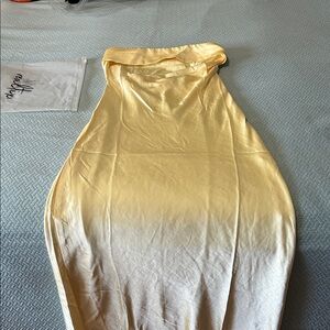 RealtixElegant Strapless Yellow Dress size small nwt